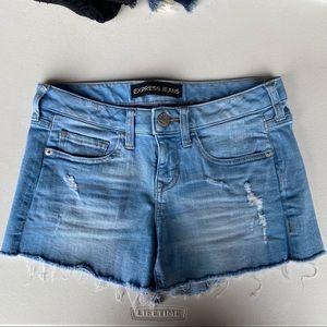 Express Cut Off Denim Jean Shorts 00